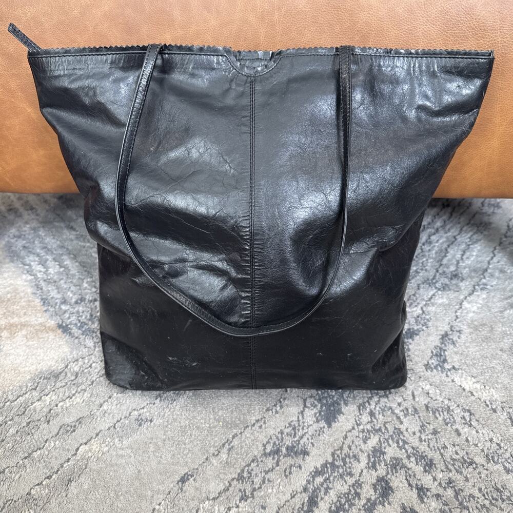 LATICO Black Leather Tote Gemma Boho Hobo Shoulderbag Lightweight Handbag Purse